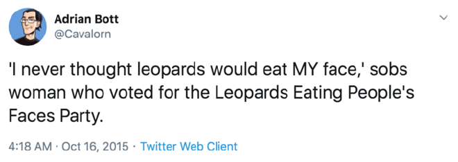 I never thought Leopards would eat MY face